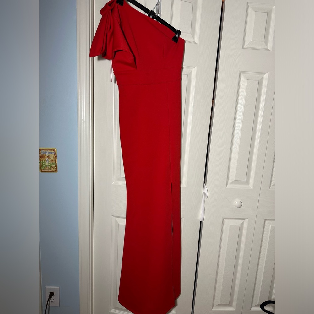 My Kim collection Chic One-Shoulder Red mermaid style Gown